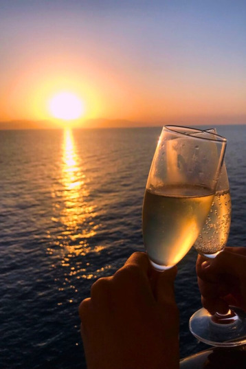 Sunset Cheers in Capri