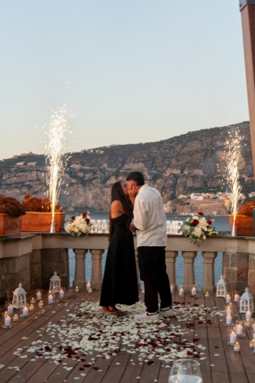 Wedding Proposal on private terrace in Sorrento