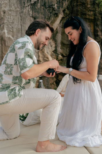 Marriage proposal on Boat in Praiano