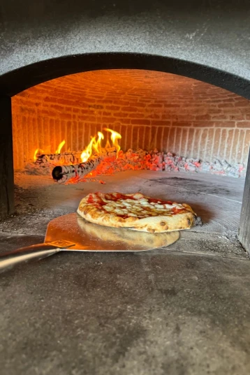 Cook your Pizza in a real wood-fired oven