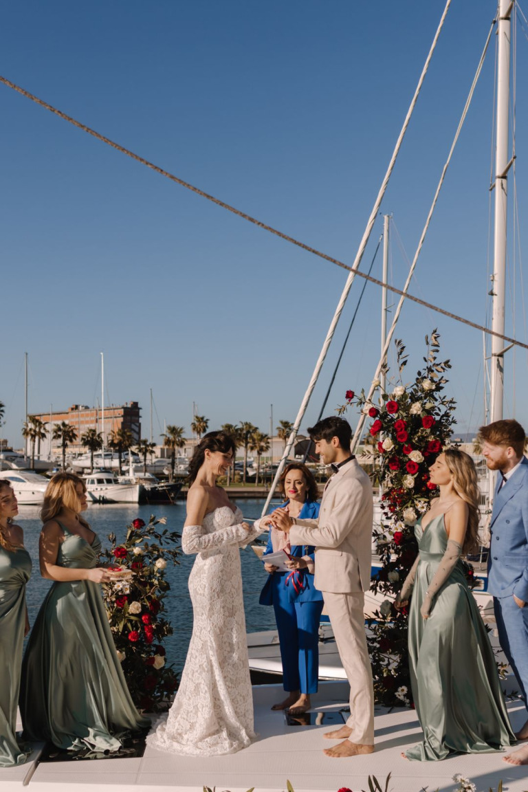 ヨットでの結婚式